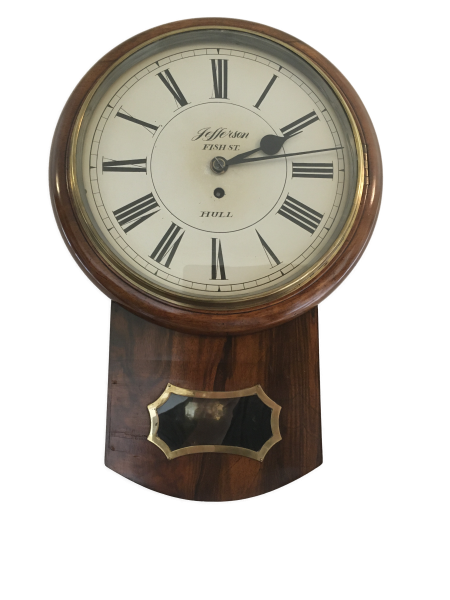 Victorian single fusee wall clock Jefferson, Hull