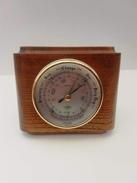 Smiths oak cased barometer