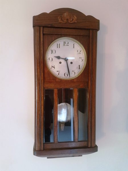 Oak wall clock – 1930s