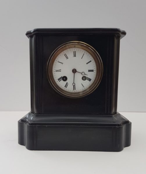 Victorian slate striking mantel clock