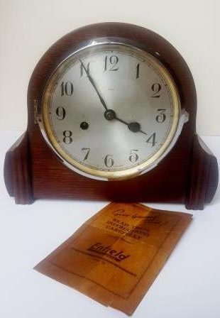 Enfield two-train mantel clock